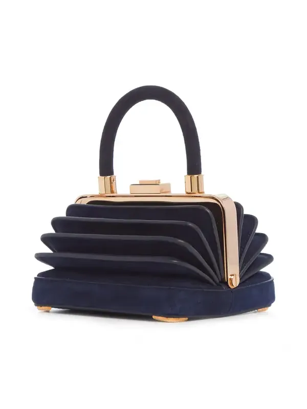 Gabriela Hearst Mini Diana Bag in Navy Suede