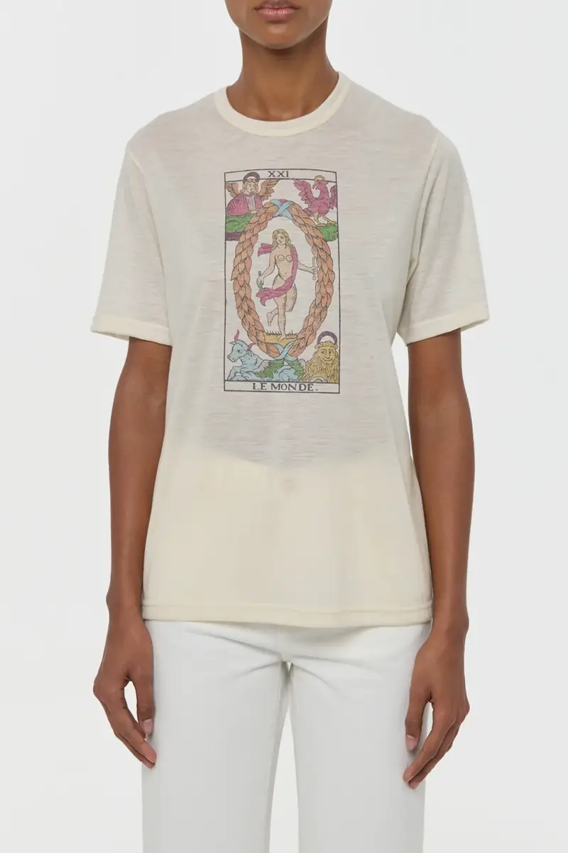 Gabriela Hearst Sayara T-Shirt In World Multi Printed Cashmere | Thumbnail 3 Gabriela Hearst Sayara T-Shirt In World Multi Printed Cashmere | Thumbnail 3