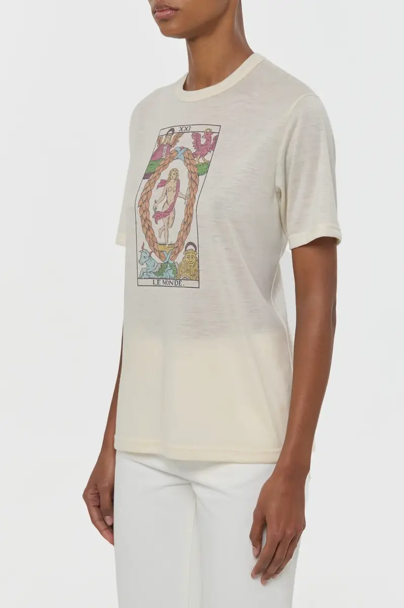 Gabriela Hearst Sayara T-Shirt In World Multi Printed Cashmere | Thumbnail 4 Gabriela Hearst Sayara T-Shirt In World Multi Printed Cashmere | Thumbnail 4