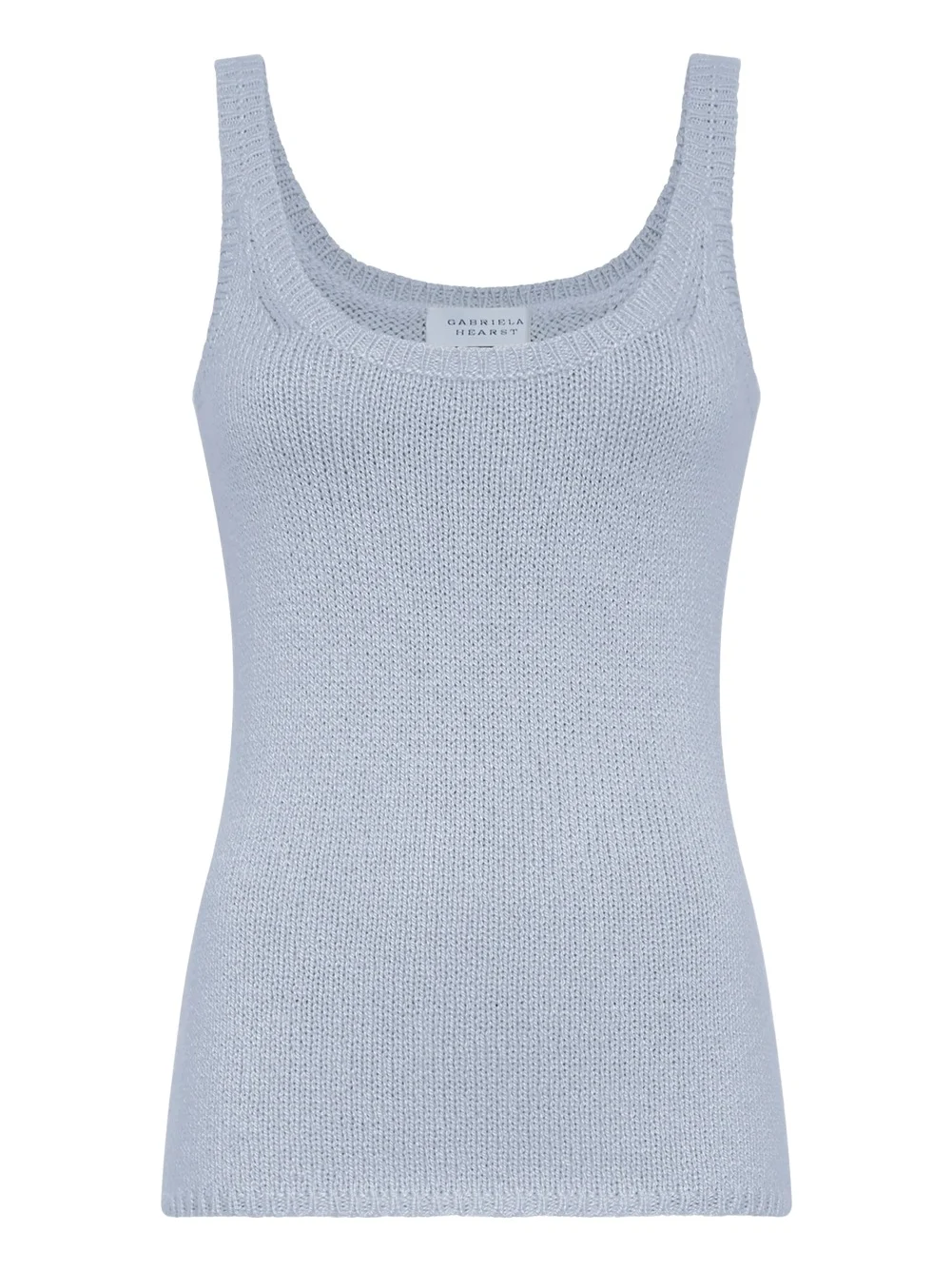 Gabriela Hearst Brigid Knit Tank Top in Light Blue Cashmere