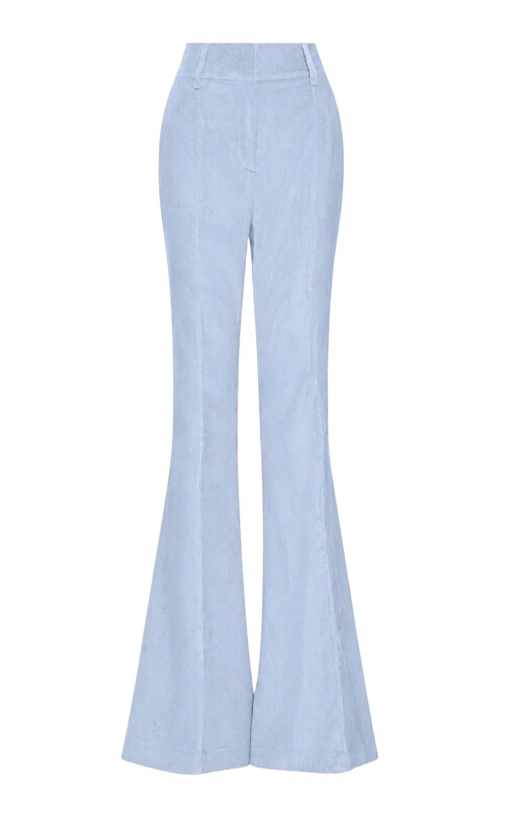 Gabriela Hearst Ianthe Flare Pant in Light Blue Sea Island Cotton Corduroy