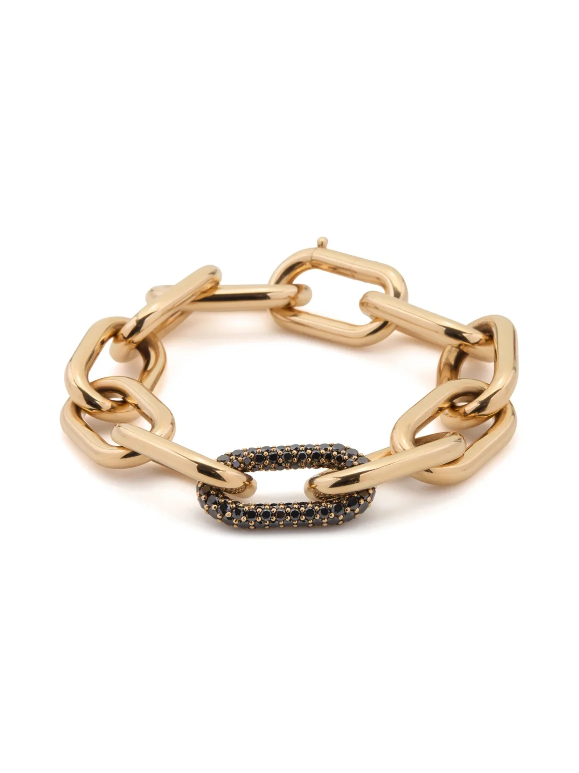 Pave Link Bracelet in 18K Yellow Gold & Black Diamonds (Classic Links) Pave Link Bracelet in 18K Yellow Gold & Black Diamonds (Classic Links)