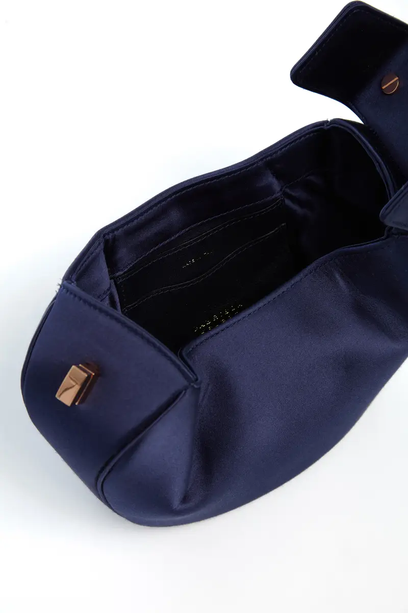Gabriela Hearst Demi Bag in Sapphire Satin | Thumbnail 4