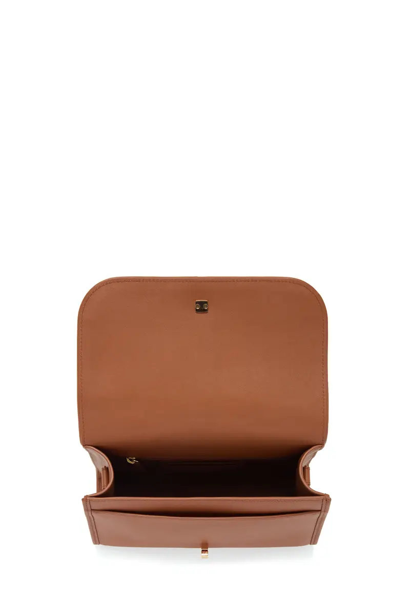Gabriela Hearst Medium Leonora Flap Bag in Cognac Leather with Braided Strap | Thumbnail 4 Gabriela Hearst Medium Leonora Flap Bag in Cognac Leather with Braided Strap | Thumbnail 4