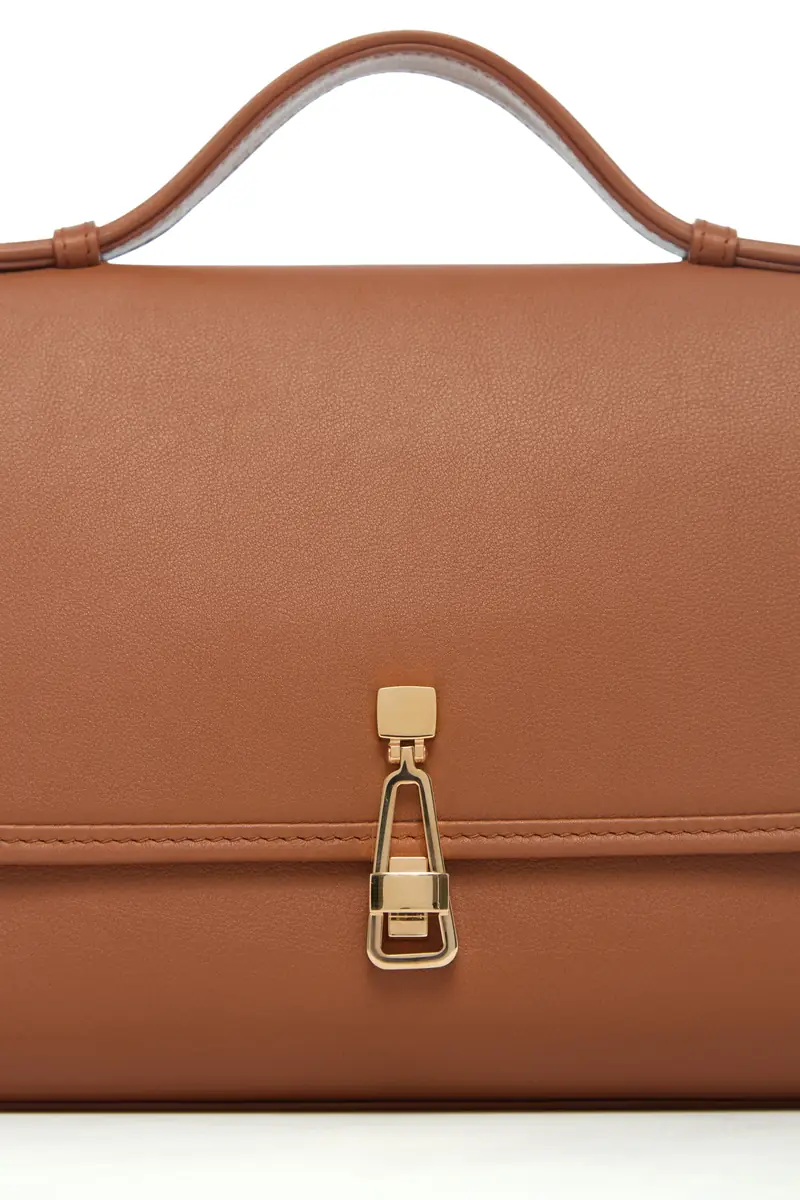 Gabriela Hearst Medium Leonora Flap Bag in Cognac Leather with Braided Strap | Thumbnail 5 Gabriela Hearst Medium Leonora Flap Bag in Cognac Leather with Braided Strap | Thumbnail 5