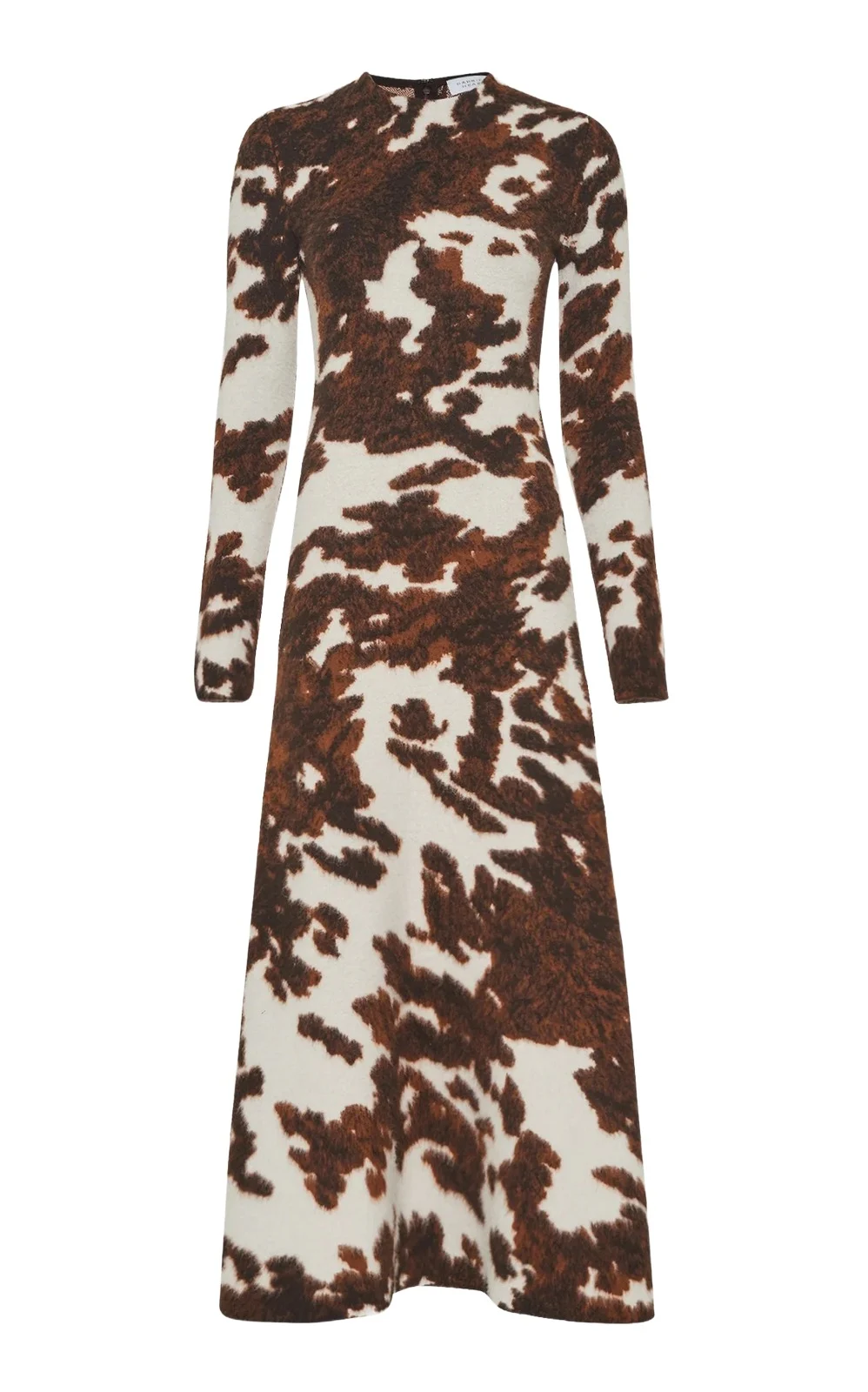 Gabriela Hearst Atticus Knit Maxi Dress in Ivory Cognac Multi Cashmere
