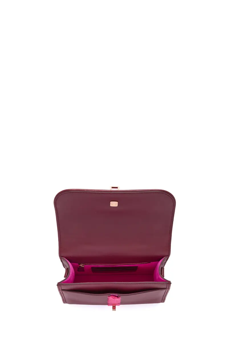 Gabriela Hearst Small Leonora Flap Embroidered Bag in Bordeaux & Fuchsia Nappa Leather | Thumbnail 5 Gabriela Hearst Small Leonora Flap Embroidered Bag in Bordeaux & Fuchsia Nappa Leather | Thumbnail 5
