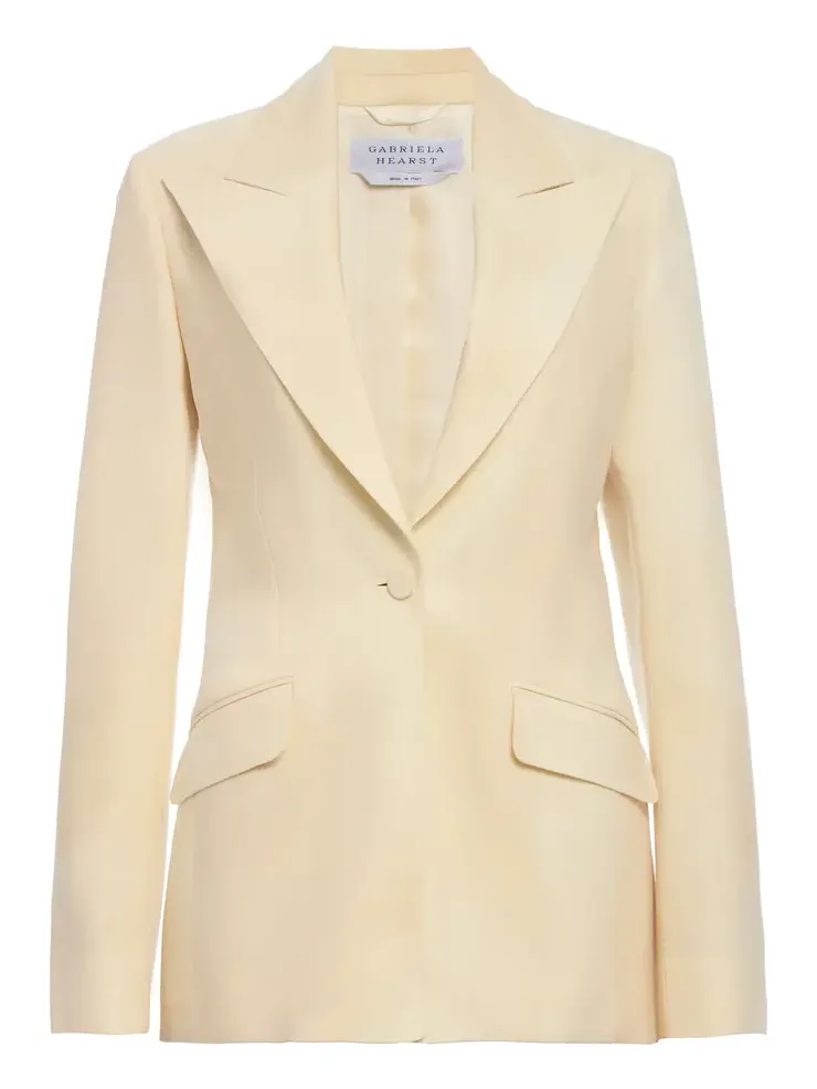 Leiva Blazer in Ivory Virgin Wool Leiva Blazer in Ivory Virgin Wool