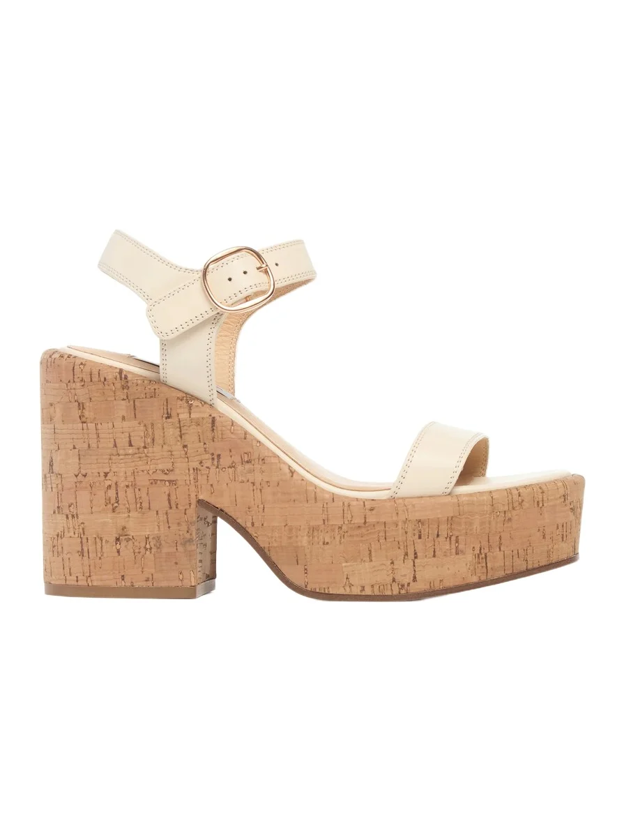 Gabriela Hearst Sardis Platform Sandal in Cream Nappa Leather