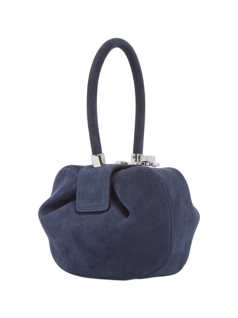 Demi Bag in Electric Navy Suede Corduroy Demi Bag in Electric Navy Suede Corduroy