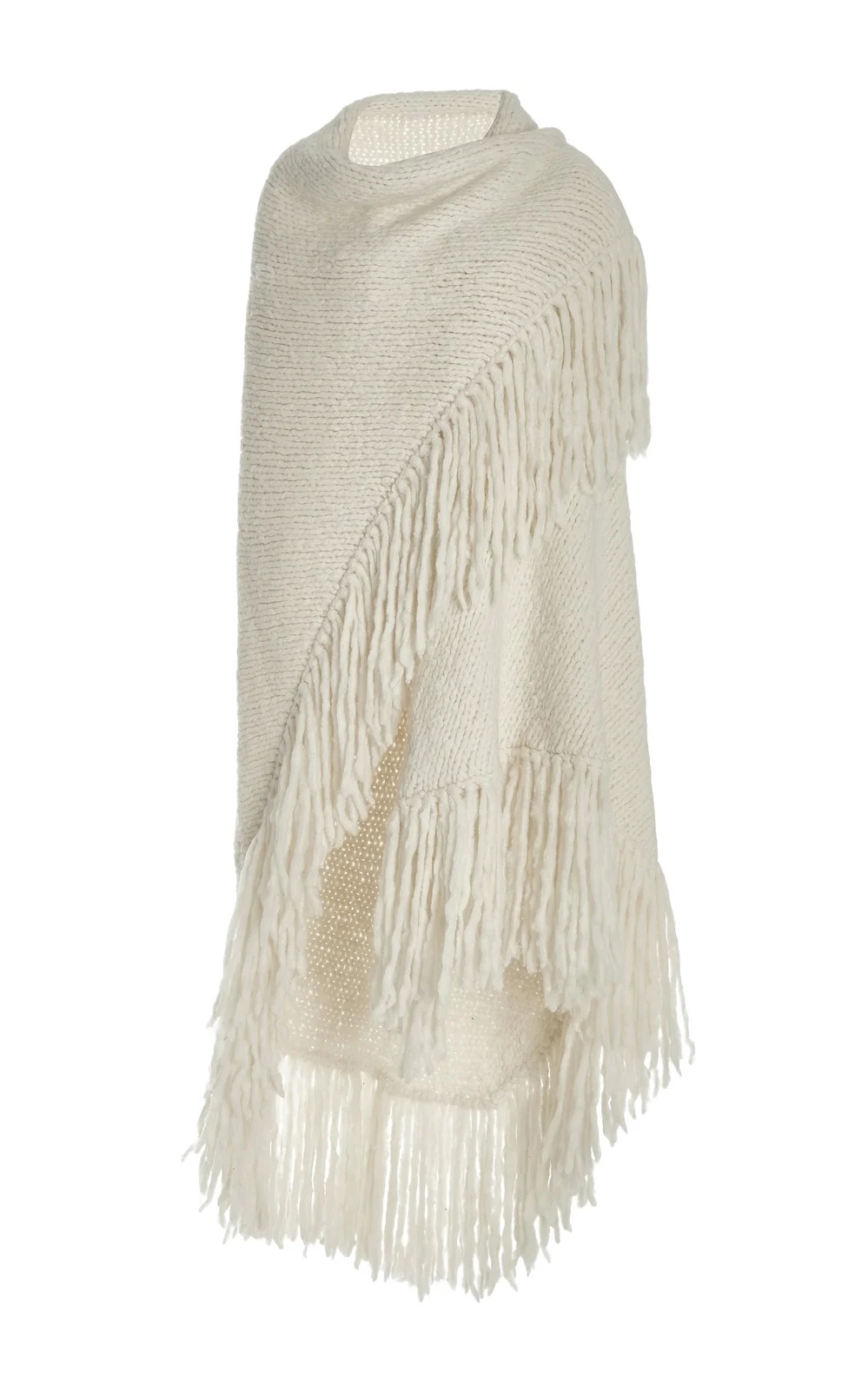 Lauren Knit Wrap in Ivory Welfat Cashmere Lauren Knit Wrap in Ivory Welfat Cashmere