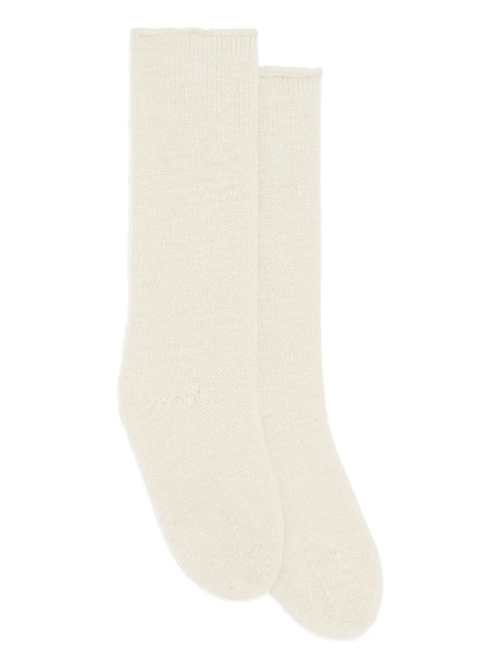 Gabriela Hearst Nikola Knit Socks in Ivory Cashmere