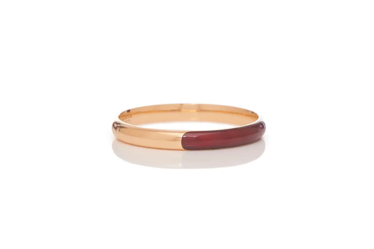 Gabriela Hearst Bangle in 18K Rose Gold & Vitreous Red Enamel | Thumbnail 2
