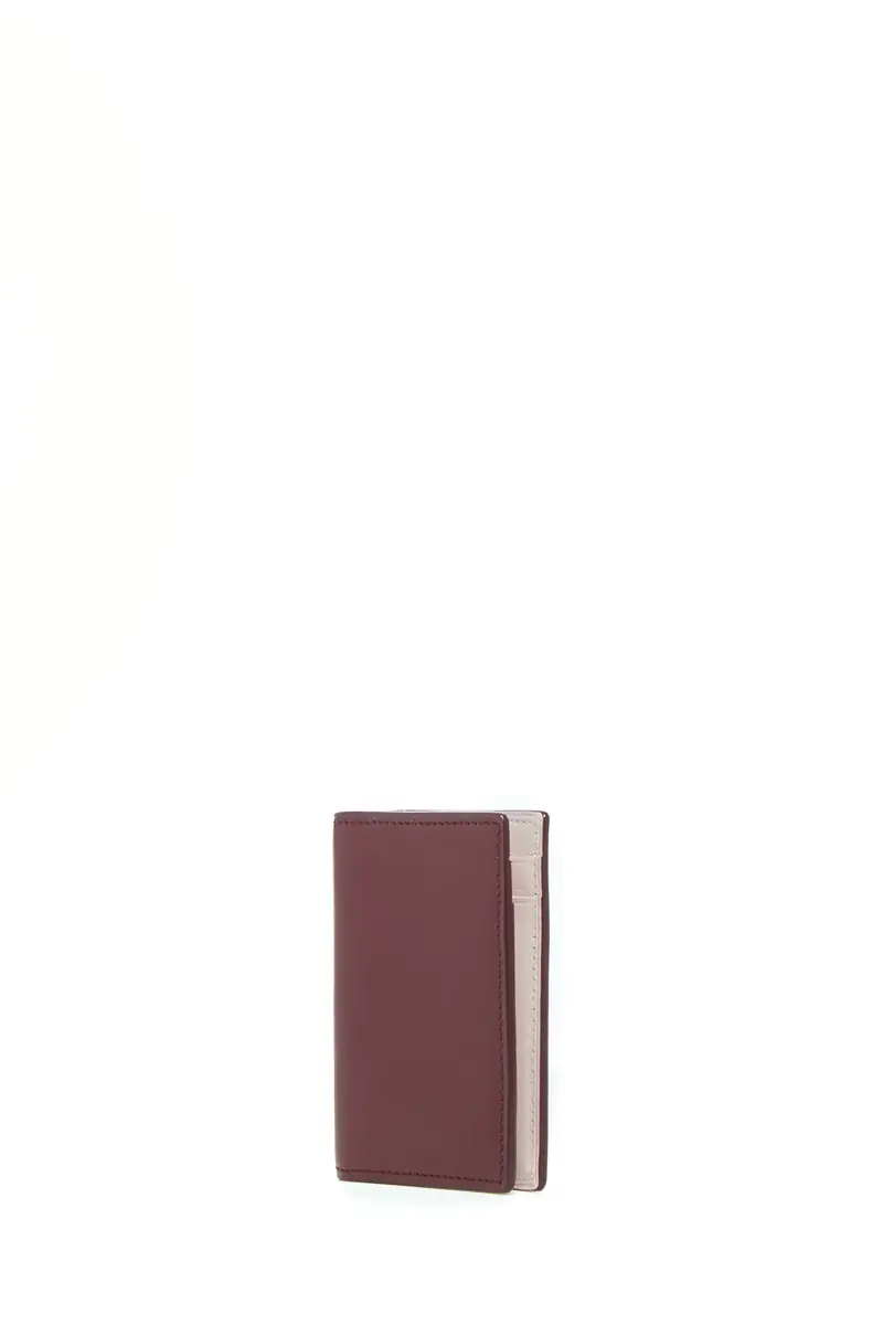 Gabriela Hearst Simple Card Wallet in Bordeaux & Pink Leather | Thumbnail 2