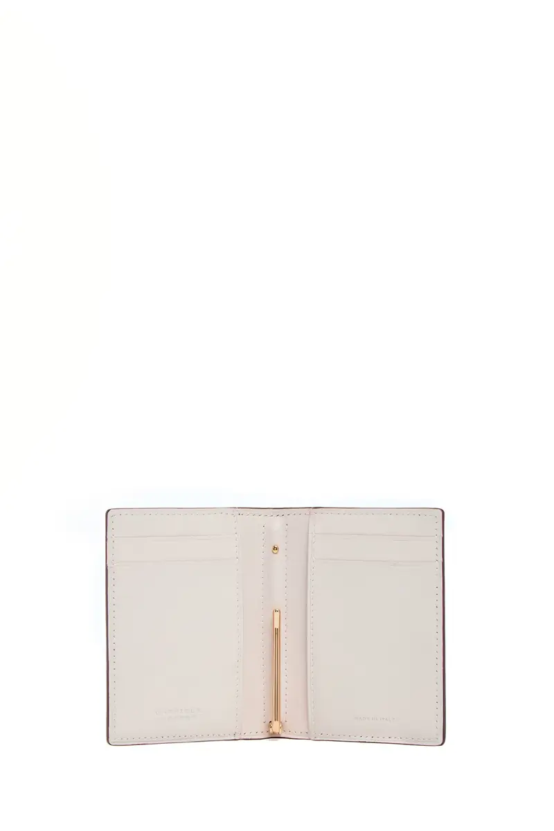Gabriela Hearst Simple Card Wallet in Bordeaux & Pink Leather | Thumbnail 4