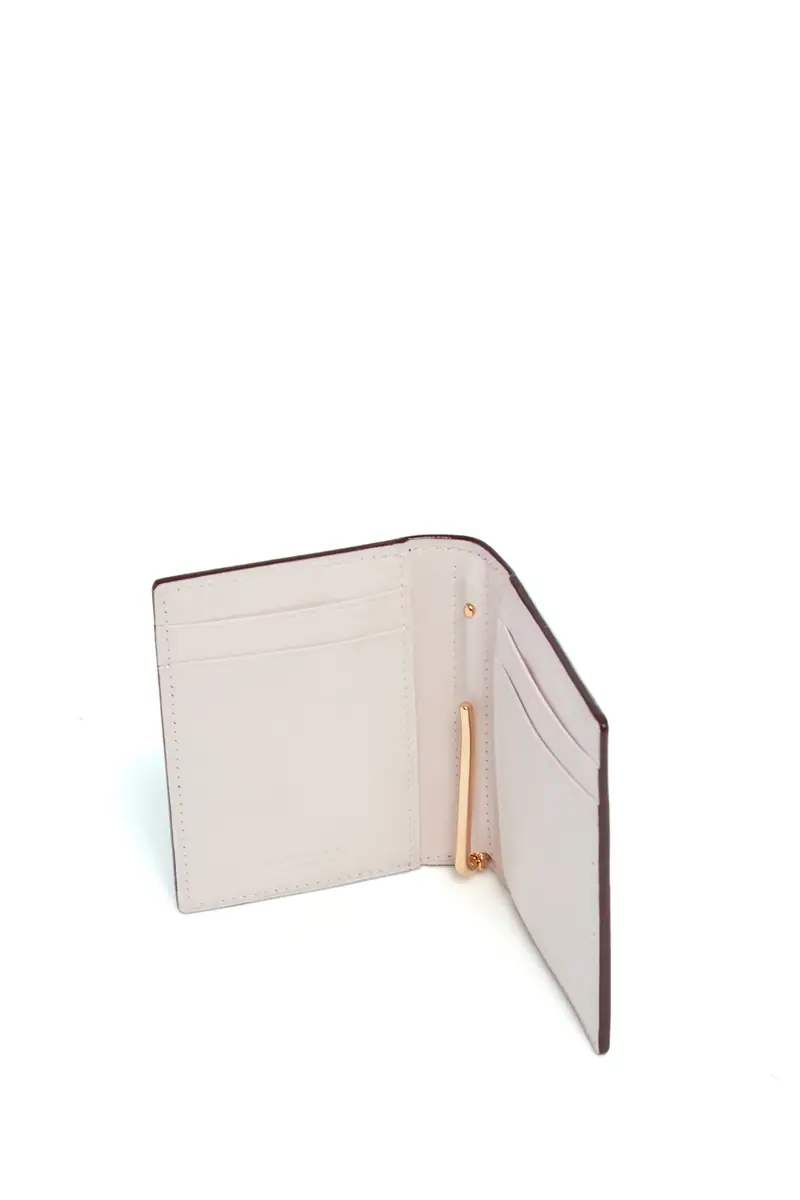 Gabriela Hearst Simple Card Wallet in Bordeaux & Pink Leather | Thumbnail 5