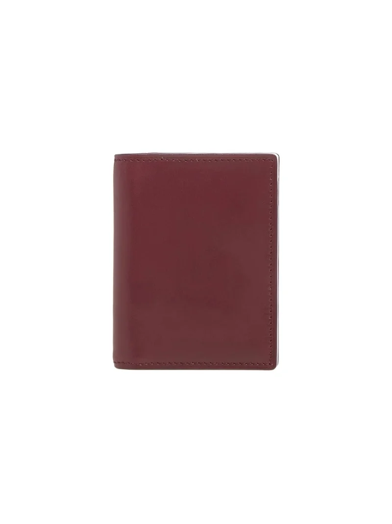 Gabriela Hearst Simple Card Wallet in Bordeaux & Pink Leather