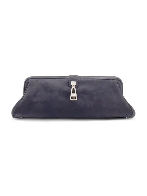 Gabriela Hearst Paola Clutch in Dark Grey Suede | Thumbnail 1 Gabriela Hearst Paola Clutch in Dark Grey Suede | Thumbnail 1