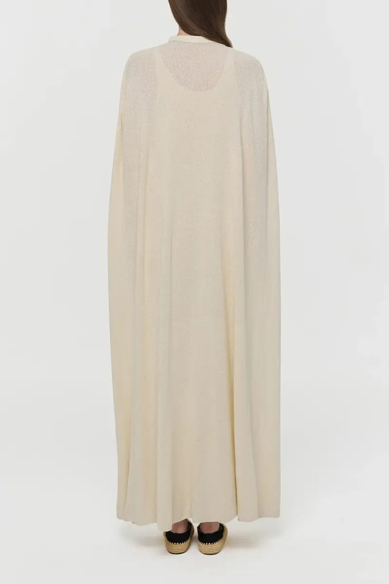 Gabriela Hearst Laleh Knit Cape in Off White Mulberry Silk | Thumbnail 8