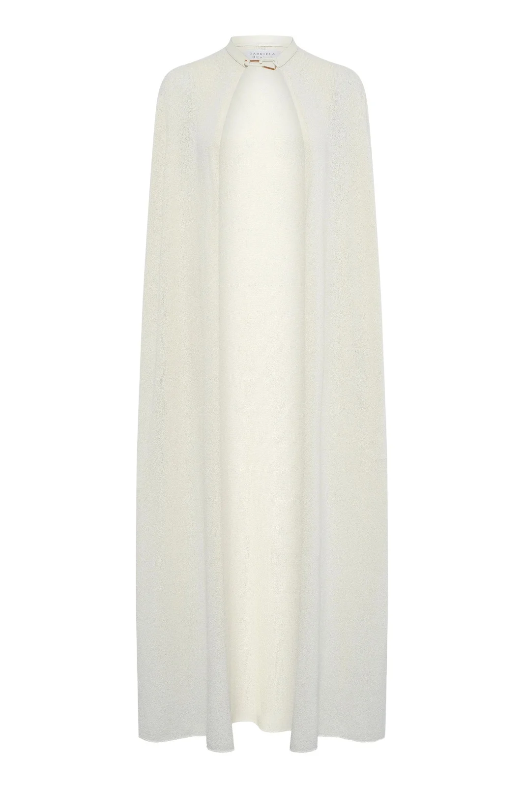 Gabriela Hearst Laleh Knit Cape in Off White Mulberry Silk