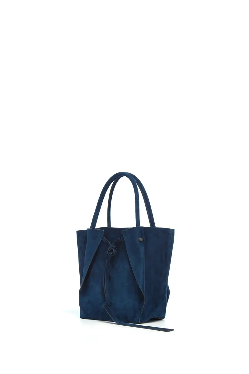 Gabriela Hearst Small Marija Tote Bag in Navy Suede | Thumbnail 3 Gabriela Hearst Small Marija Tote Bag in Navy Suede | Thumbnail 3