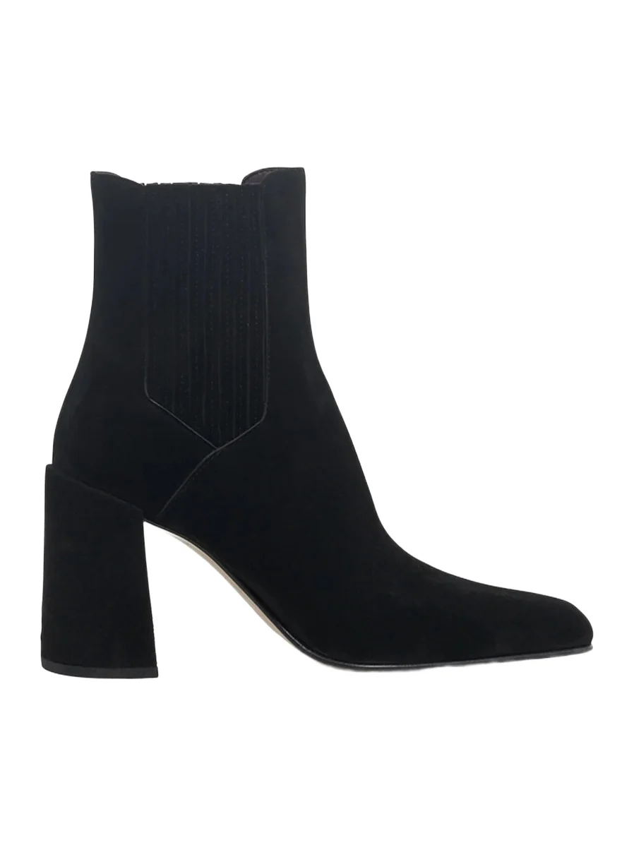 Luke High Heel Ankle Boot in Black Suede Luke High Heel Ankle Boot in Black Suede