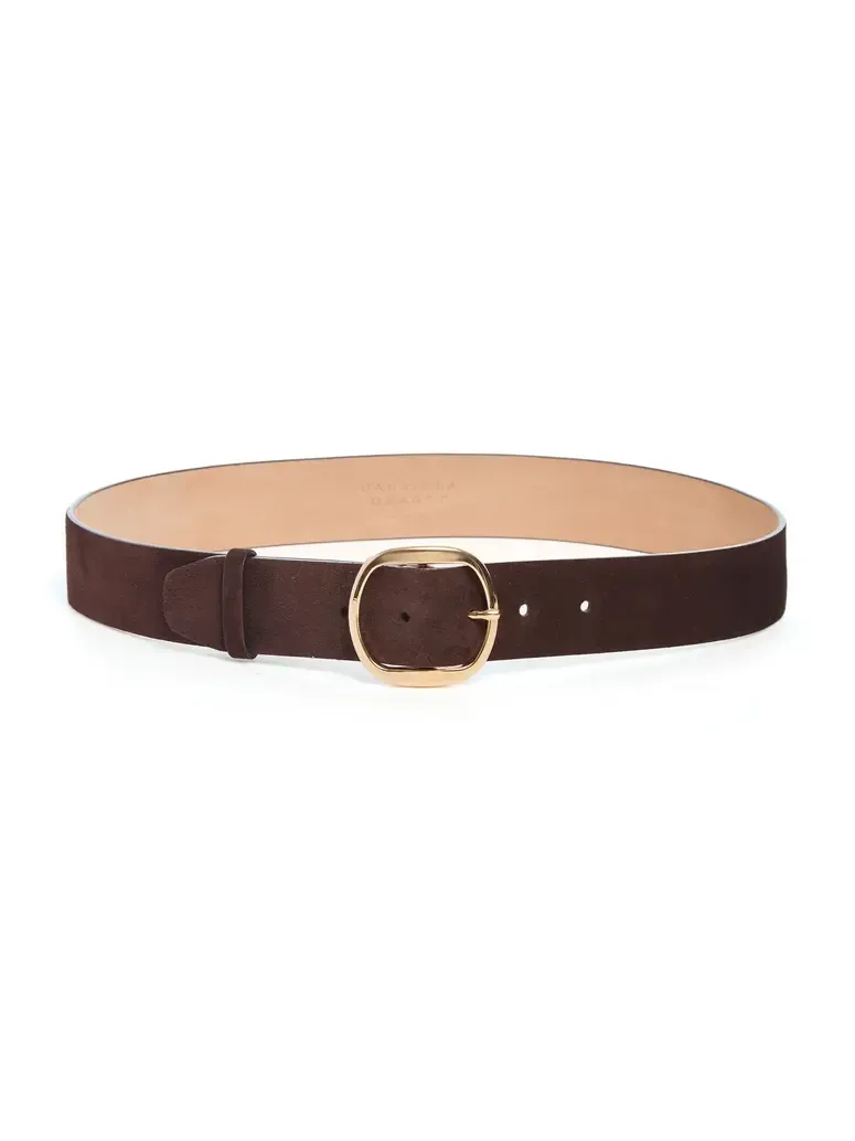 Elster Belt in Dark Brown Suede Elster Belt in Dark Brown Suede