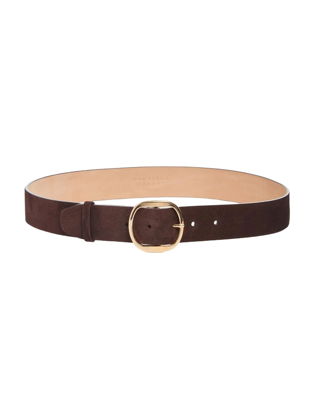 Gabriela Hearst Elster Belt in Dark Brown Suede