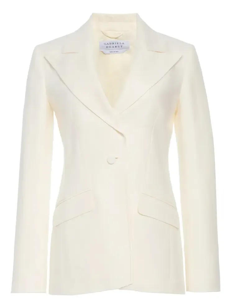 Leiva Blazer in Ivory Linen Twill Leiva Blazer in Ivory Linen Twill