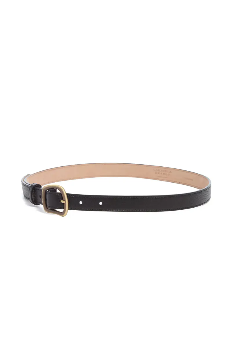 Gabriela Hearst Small Simone Belt in Black Textured Leather | Thumbnail 2 Gabriela Hearst Small Simone Belt in Black Textured Leather | Thumbnail 2