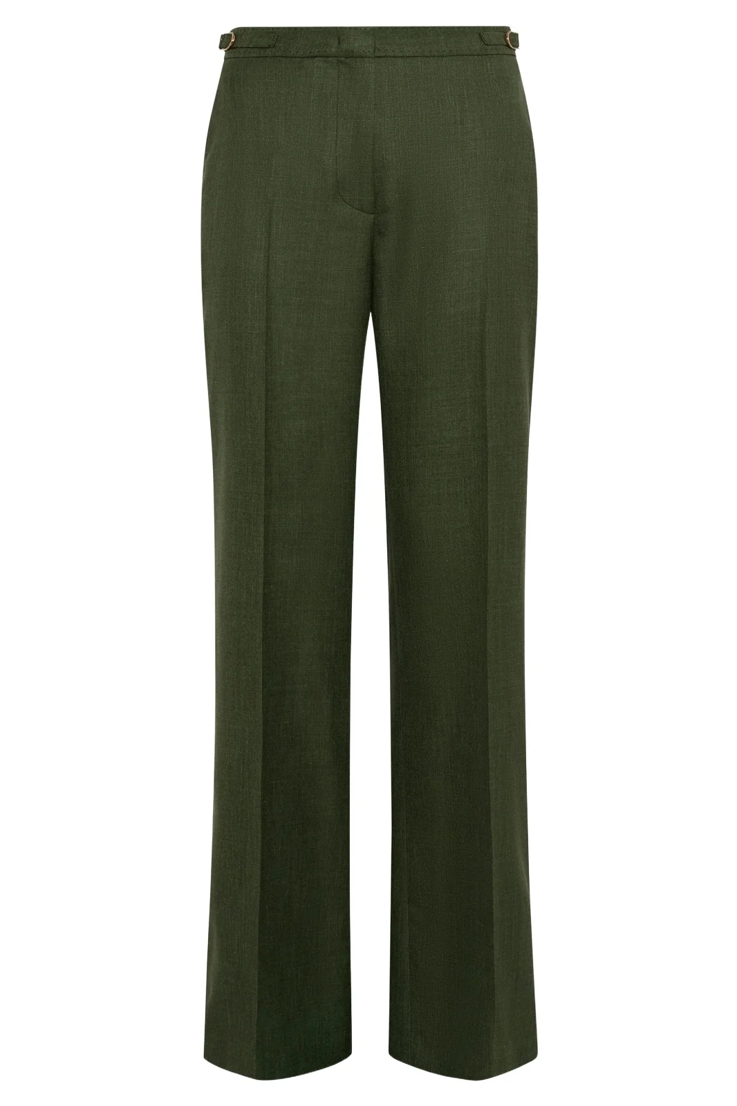 Vesta Flare Pant in Olive Virgin Wool Silk with Linen Vesta Flare Pant in Olive Virgin Wool Silk with Linen