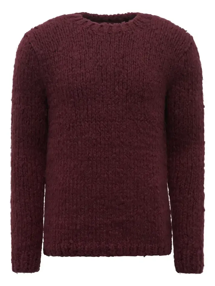 Lawrence Knit Sweater in Bordeaux Welfat Cashmere
