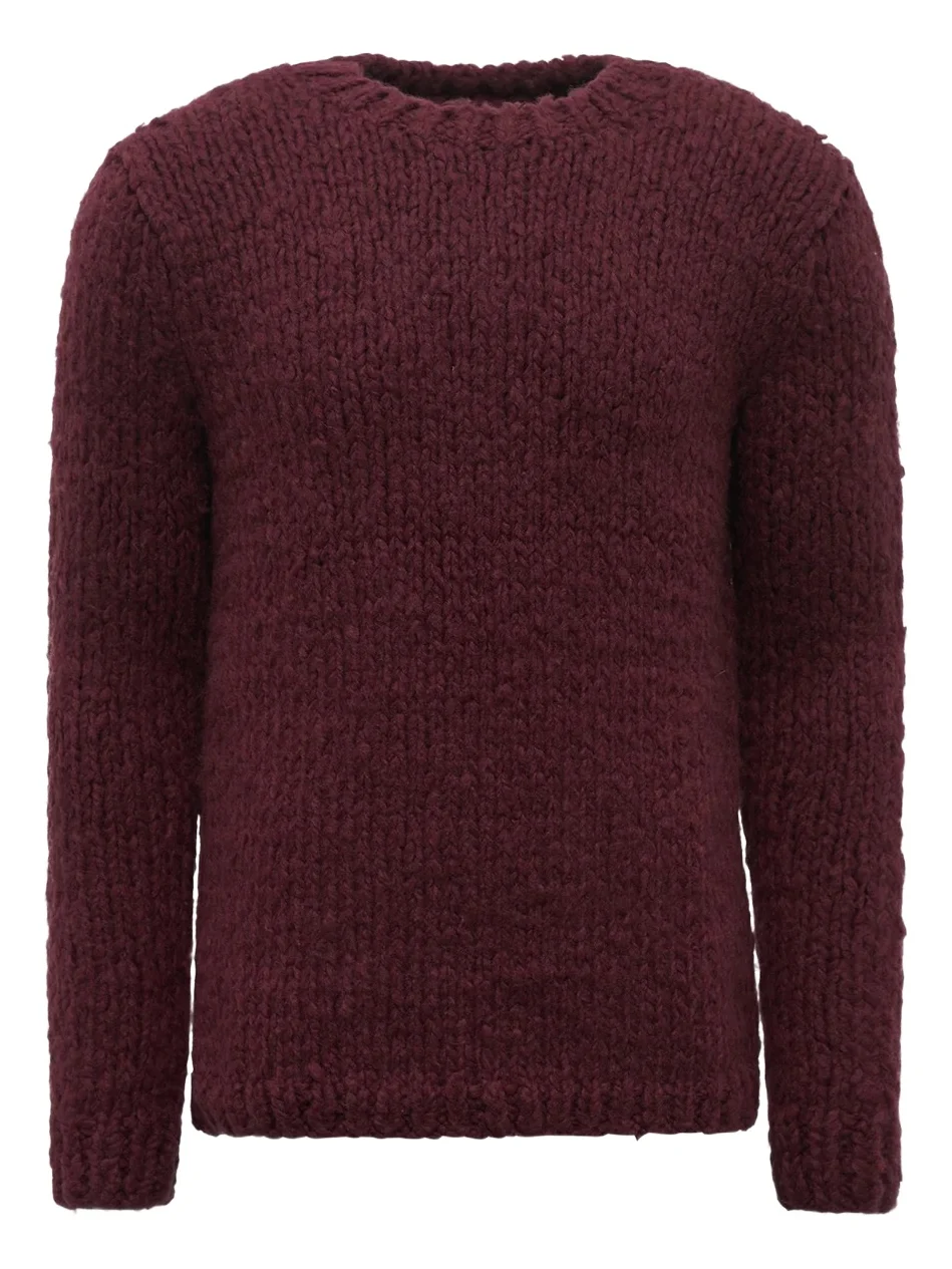 Lawrence Knit Sweater in Bordeaux Welfat Cashmere