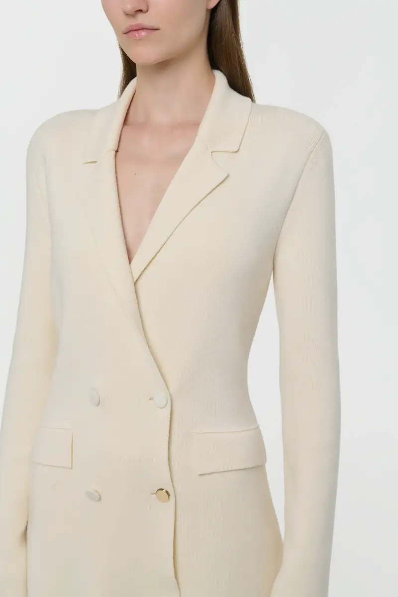 Gabriela Hearst Ceto Knit Blazer in Off White Merino Wool Cashmere | Thumbnail 5 Gabriela Hearst Ceto Knit Blazer in Off White Merino Wool Cashmere | Thumbnail 5