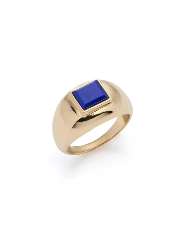 Medium Ring in 18K Yellow Gold & Lapis Stone Medium Ring in 18K Yellow Gold & Lapis Stone