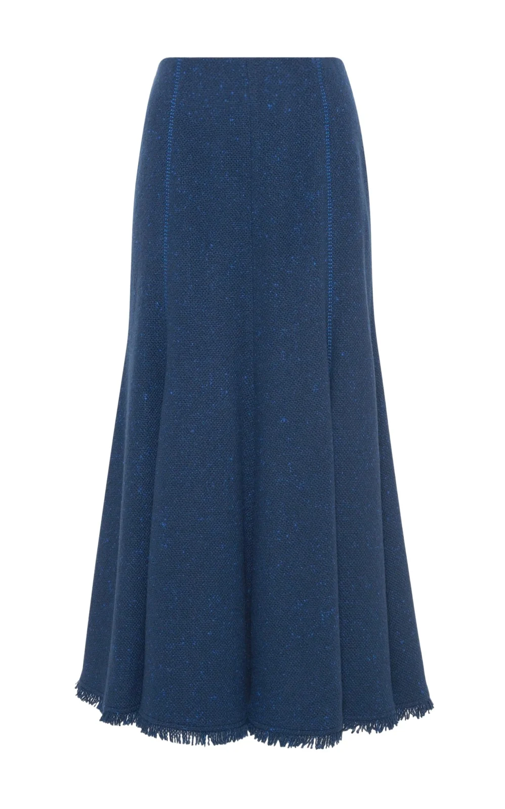 Gabriela Hearst Amy Midi Skirt in Electric Navy Speckled Cashmere