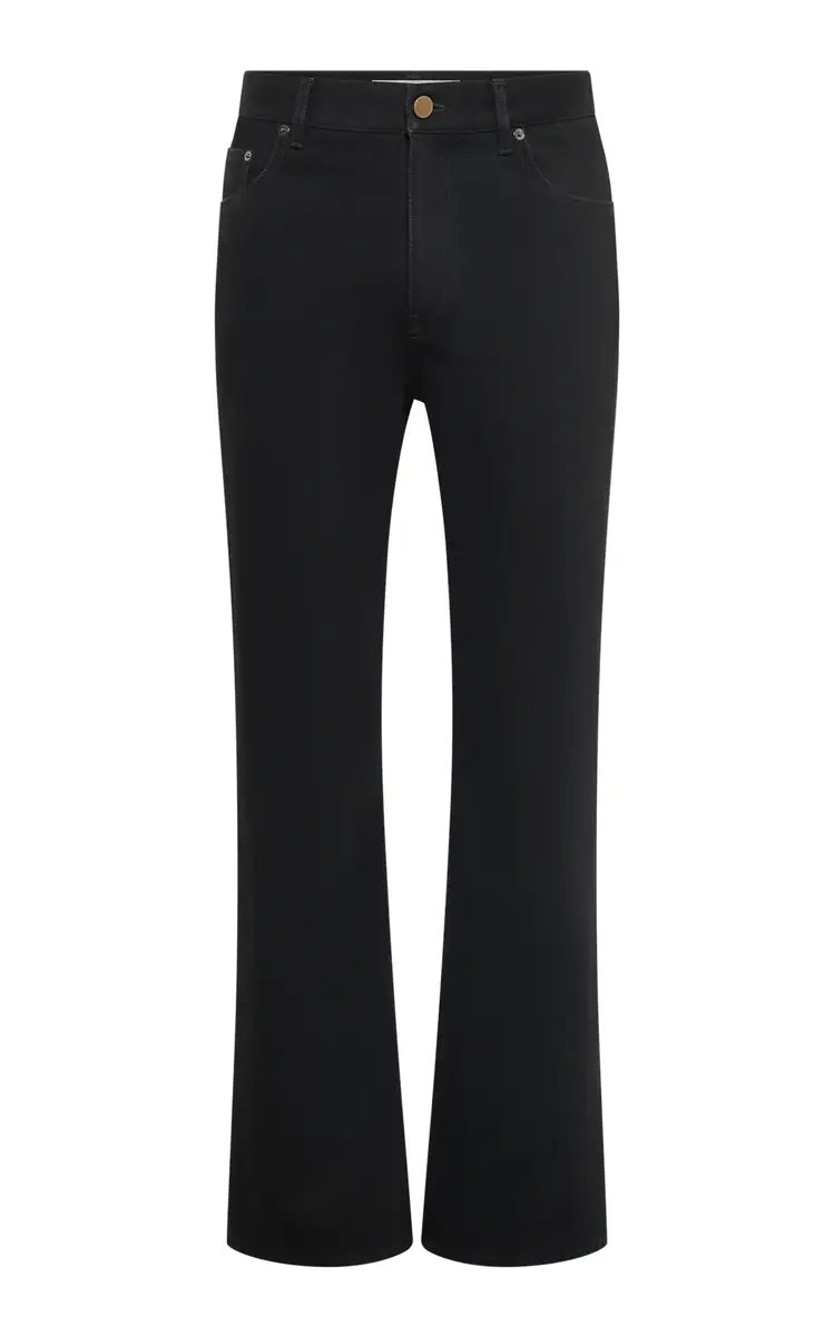 Rey Straight-leg Five Pocket Pant in Black Recycled Cotton Denim