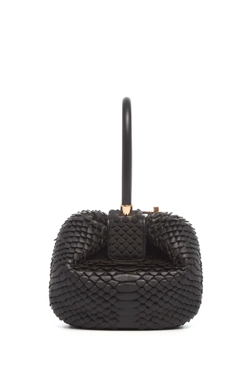 Gabriela Hearst Nina Bag in Black Leather Snake Scales | Thumbnail 3