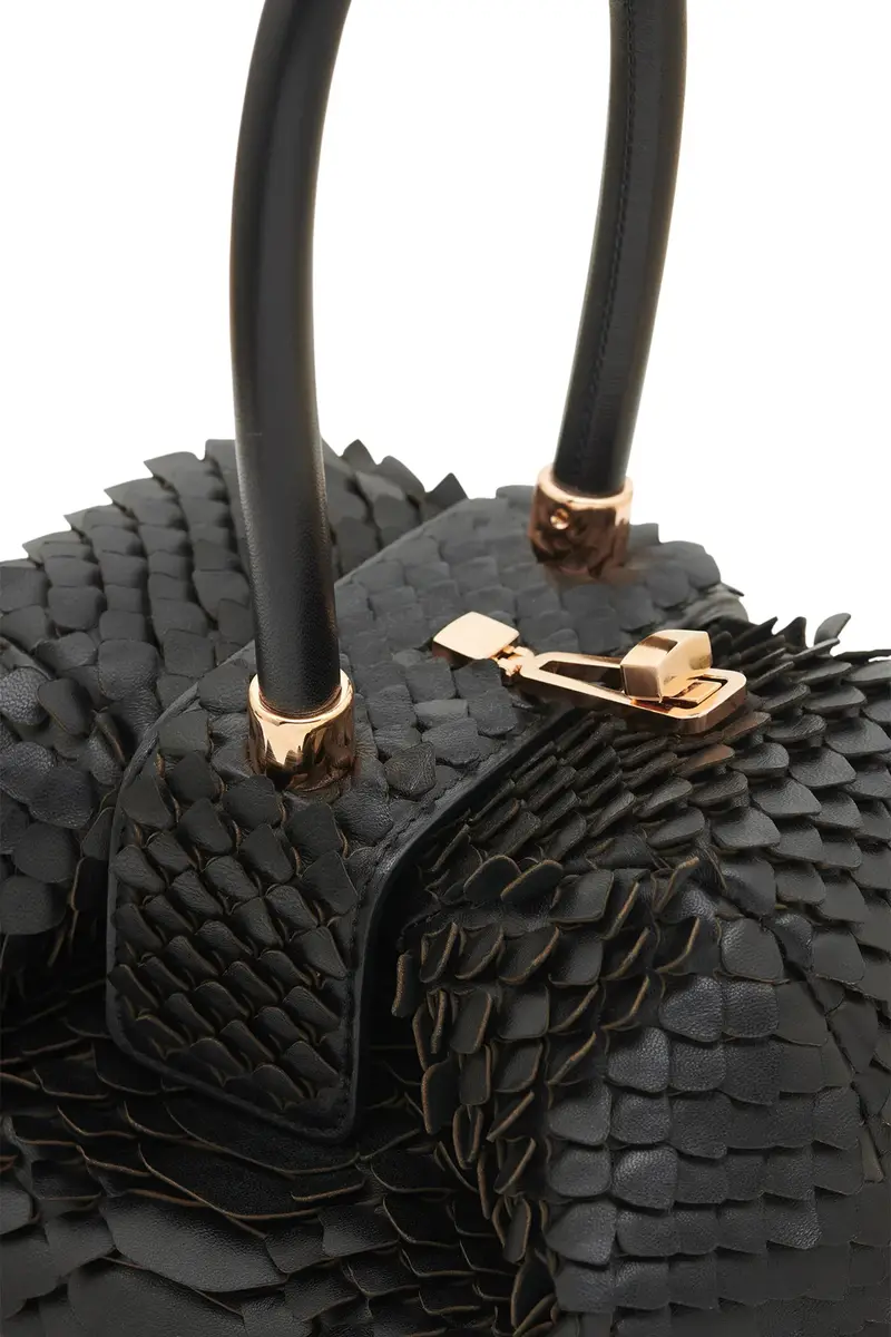 Gabriela Hearst Nina Bag in Black Leather Snake Scales | Thumbnail 5