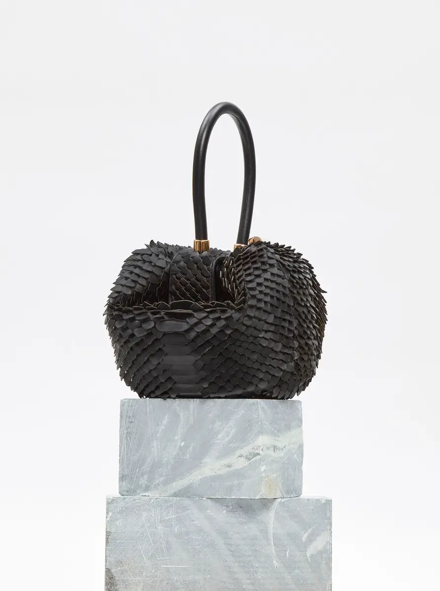 Gabriela Hearst Nina Bag in Black Leather Snake Scales | Thumbnail 7