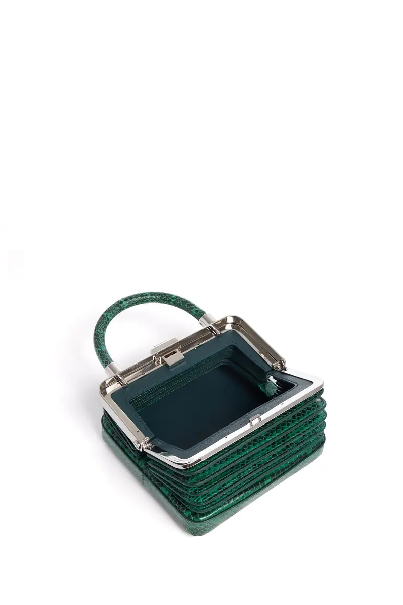 Gabriela Hearst Small Diana Bag in Green Snakeskin | Thumbnail 4