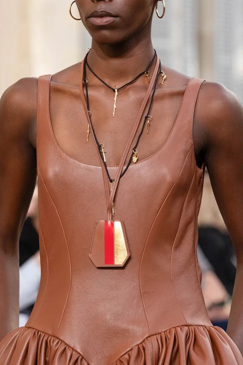 Gabriela Hearst Isai Maxi Dress In Cognac Nappa Leather | Thumbnail 3