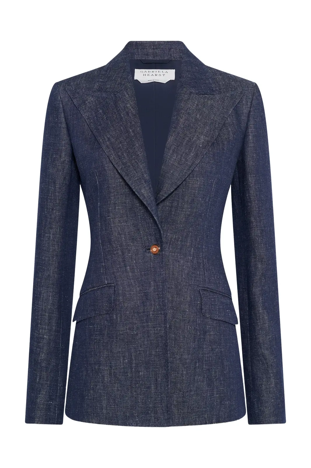Gabriela Hearst Leiva Blazer in Stone Washed Linen Denim