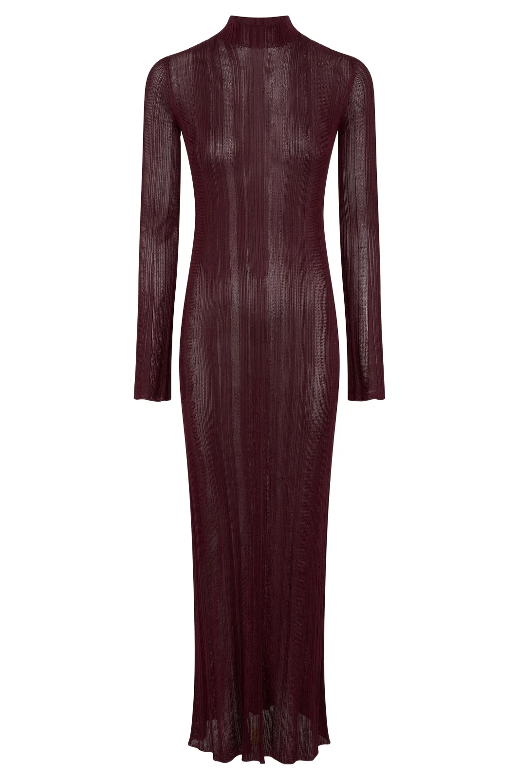 Gabriela Hearst Atira Knit Maxi Dress in Bordeaux Silk