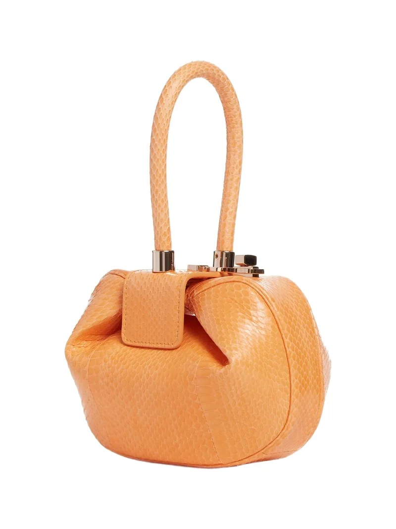 Gabriela Hearst Demi Bag in Fluorescent Orange Snakeskin