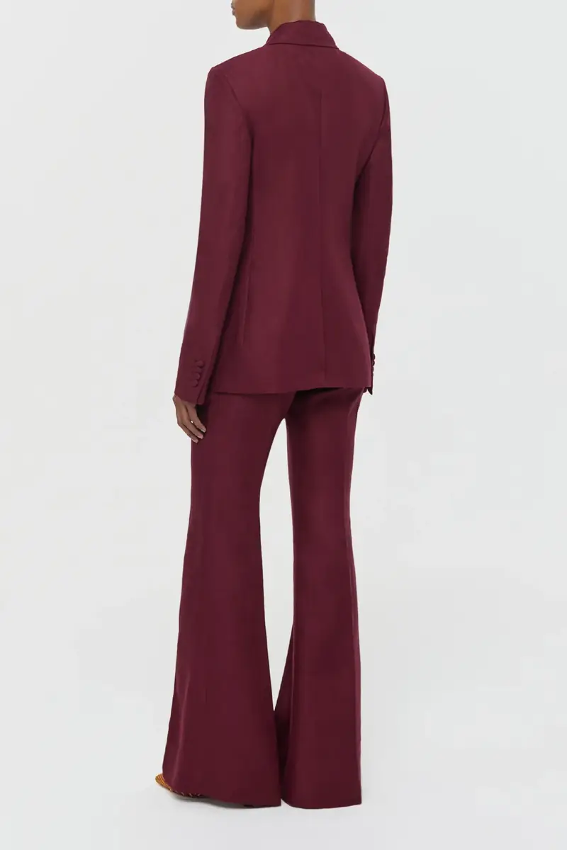 Gabriela Hearst Leiva Blazer in Bordeaux Linen Twill | Thumbnail 4 Gabriela Hearst Leiva Blazer in Bordeaux Linen Twill | Thumbnail 4