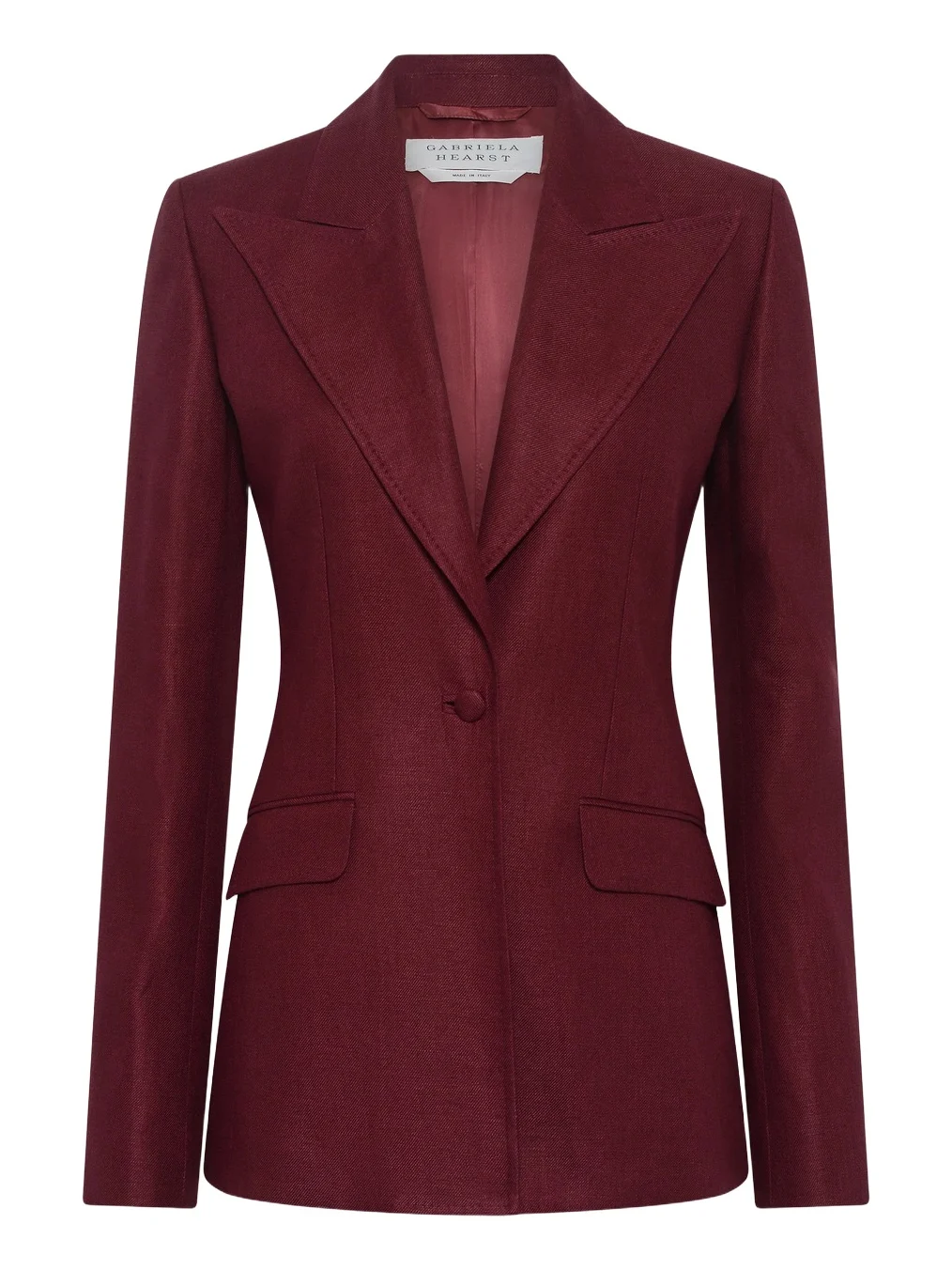 Leiva Blazer in Bordeaux Linen Twill