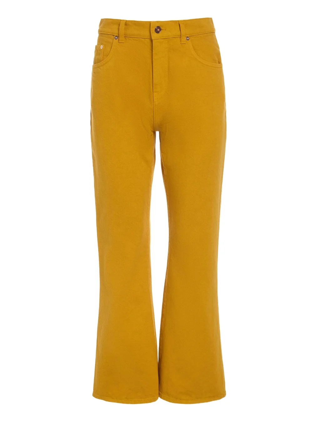 Gabriela Hearst Ezra Bootcut Cropped Jean in Golden Birch Recycled Cotton Denim