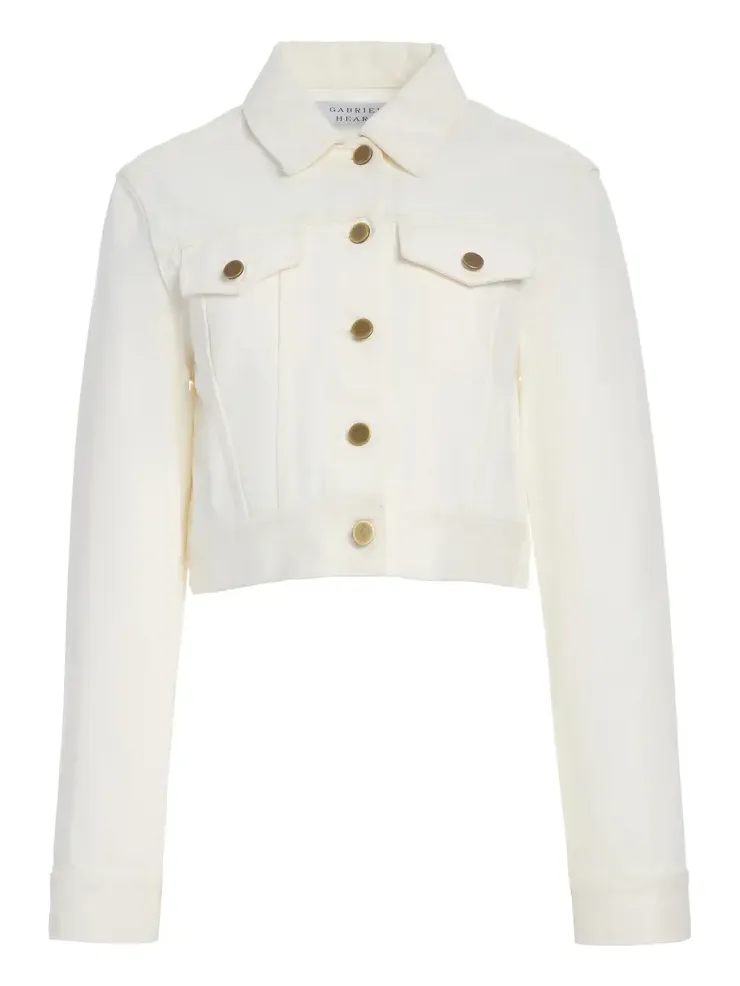 Gabriela Hearst Bronte Jacket in White Recycled Cotton Denim