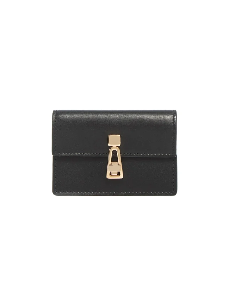 Gabriela Hearst Concertina Card Wallet in Black Leather